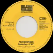 7inch Vinyl Single - Albin Berger - Und Es War Sommer In San Miguel