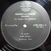 10'' - Albin Skoda - Balladen Friedrich von Schiller - Mono