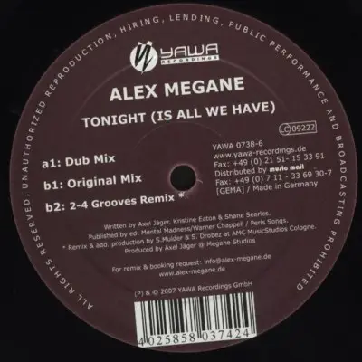 Alex Megane - Tonight (Is All We Have)