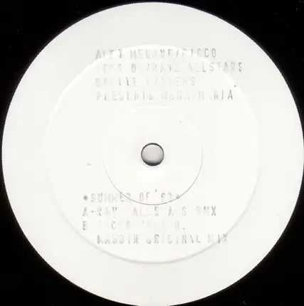 Alex Megane / Picco / Jens O. / Rave Allstars / Sample Rippers Presents Mega-Mania - Summer Of '69