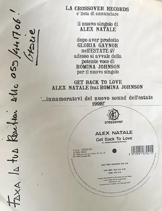 Alex Natale - Get Back To Love
