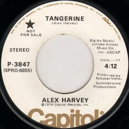 Alex Harvey - Tangerine