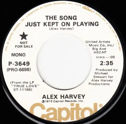 Alex Harvey - The Song Just Kept On Playing