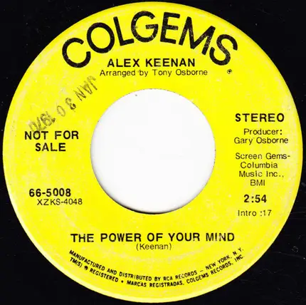 Alex Keenan - One Day Of Your Life / The Power Of Your Mind