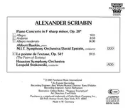 CD - Scriabin - Le Poeme De L'Extase - Piano Concerto