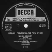 LP - Alexander Scriabine , Vladimir Ashkenazy , The London Philharmonic Orchestra , Lorin Maazel - Prometheus Poem Of Fire / Piano Concerto In F Sharp Minor - ffrr