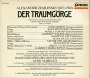 Double CD - Zemlinsky - Der Traumgörge - Slip Case