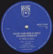 LP - Alexander Voormolen - Concert Voor Hobo En Orkest / Concert Voor 2 Hobo's En Orkest