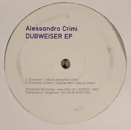 Alessandro Crimi - DUBWEISER EP