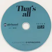 CD - Alessandro D'Episcopo - That's All - Still sealed