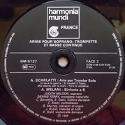 LP - Scarlatti / Melani - Arias & Cantates Pour Soprano, Trompette Et Basse Continue - +booklet
