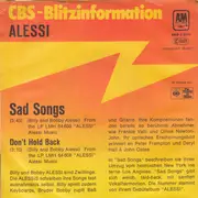 7inch Vinyl Single - Alessi - Sad Songs