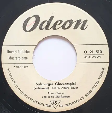 Alfons Bauer Mit Seinen Musikanten - Ein Abend Am Traunsee / Salzburger Glockenspiel
