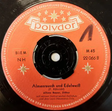 Alfons Bauer Mit Seinen Solisten Und Das Loni Heumann Trio - Komm Mit Mir Ins Walsertal / Almenrausch Und Edelweiß