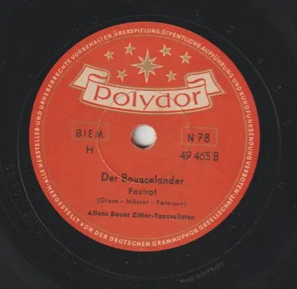 Alfons Bauer Mit Seinen Solisten - Holzhacker-Dixie / Der Bouncelander