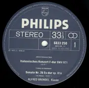 LP - Alfred Brendel - Johann Sebastian Bach , Wolfgang Amadeus Mozart , Ludwig van Beethoven , Franz Schubert