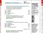 CD - Schnittke -  Rostropovich / Ozawa - Cello Concerto No. 2 - In Memoriam...