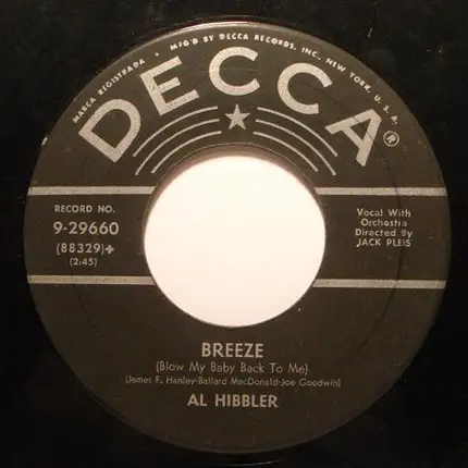 Al Hibbler - He / Breeze (Blow My Baby Back To Me)