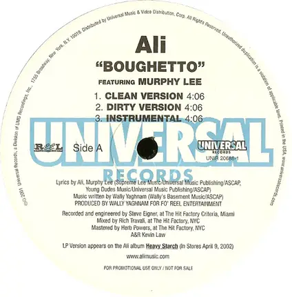 Ali - Boughetto / I Got This