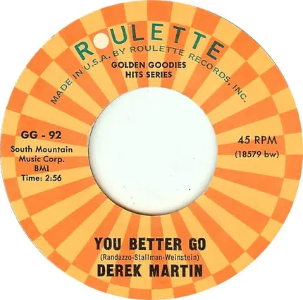 Alive 'N Kickin' / Derek Martin - Tighter, Tighter / You Better Go