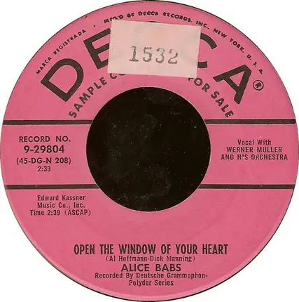 Alice Babs - Ask Me (Deine Erste Liebe)