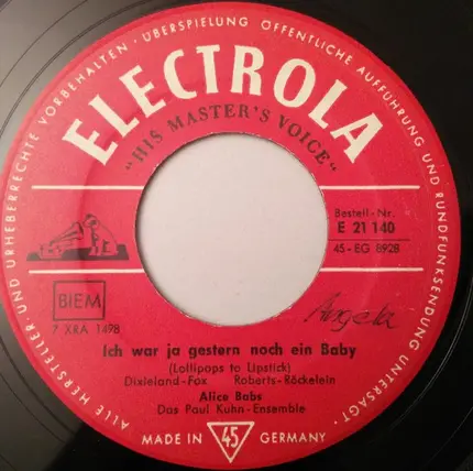 Alice Babs - Du, Nur Du Du Du Allein (To Know Him, Is To Love Him)
