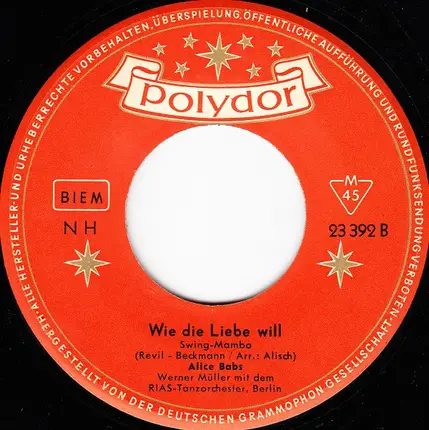 Alice Babs - Luna-Lu / Wie Die Liebe Will