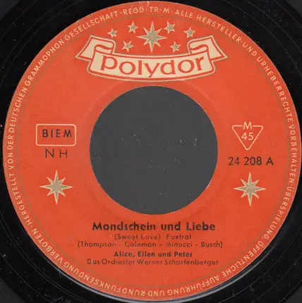 Alice & Ellen Kessler Und Peter Kraus - Mondschein Und Liebe (Sweet Love)
