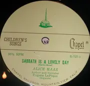 7inch Vinyl Single - Alice Haas , Eugene Le Pique - Sabbath Is A Lovely Day / Clapping Song