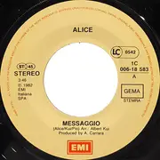 7inch Vinyl Single - Alice - Messaggio