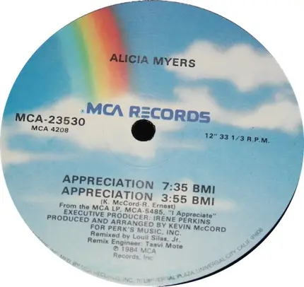 Alicia Myers - Appreciation / Just Can't Stay Away