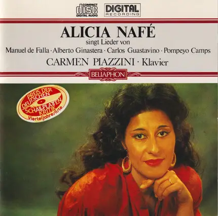 Alicia Nafé - Singt Lieder Von Manuel De Falla - Alberto Ginastera - Carlos Guastavino - Pompey Camps