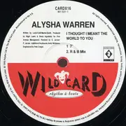 12inch Vinyl Single - Alisha Warren - I Thought I Meant The World To You