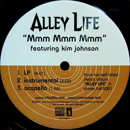 Alley Life Featuring Kim Johnson - Mmm Mmm Mmm