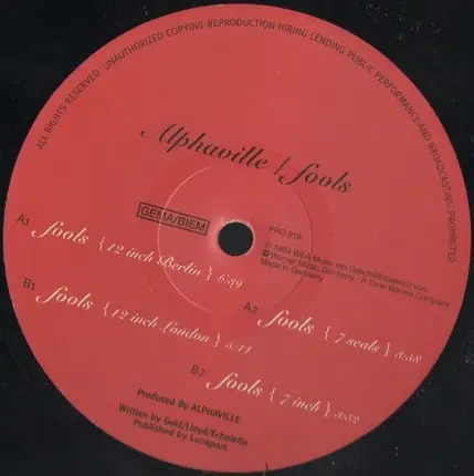 Alphaville - Fools