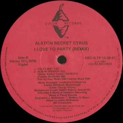 Alston "Beckett" Cyrus - I Love To Party (Remix)