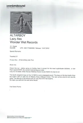 Altarboy - Lazy Ass