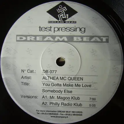 Althea McQueen - You Gotta Make Me Love Somebody Else