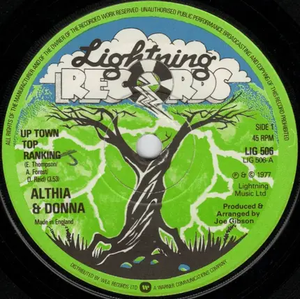 Althea & Donna / The Mighty Two - Up Town Top Ranking / Calico Suit