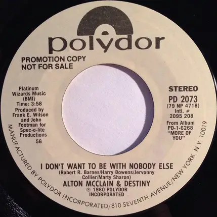 Alton McClain & Destiny - I Don't Want To Be With Nobody Else