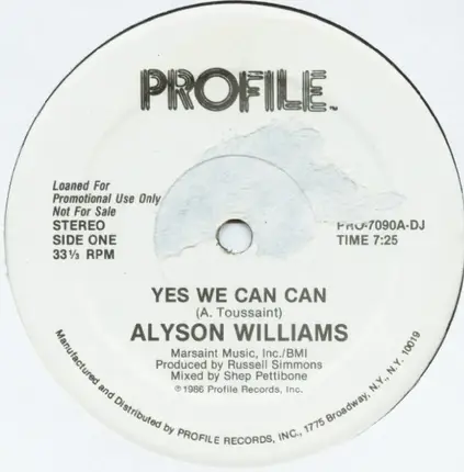 Alyson Williams - Yes We Can Can