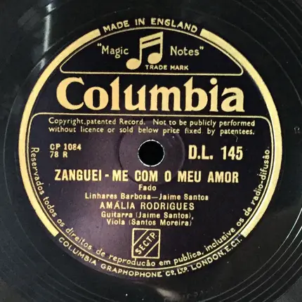Amália Rodrigues - Zanguei - Me Com O Meu Amor / Primavera