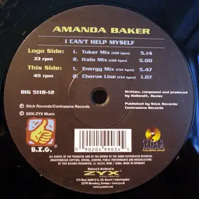 Amanda Baker - I Can't Help Myself