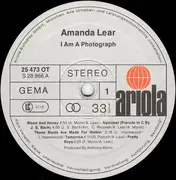LP - Amanda Lear - I Am A Photograph