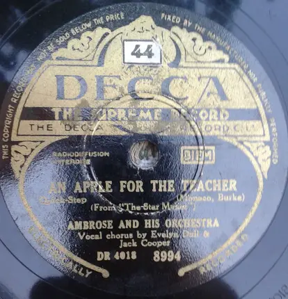 Ambrose & His Orchestra - Cotton Pickers Congregation / An Apple For The Teacher