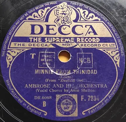 Ambrose & His Orchestra - Aurora / Minnie From Trinidad