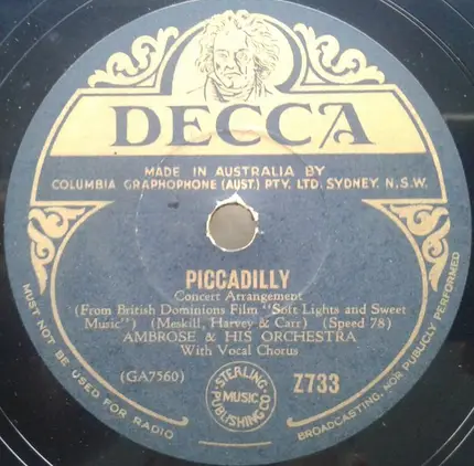 Ambrose & His Orchestra - Falling Leaves / Piccadilly