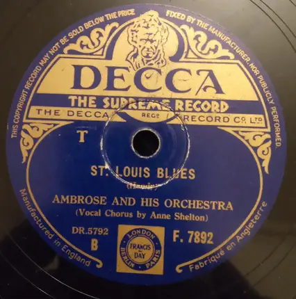 Ambrose & His Orchestra - My Yiddishe Momme / St. Louis Blues