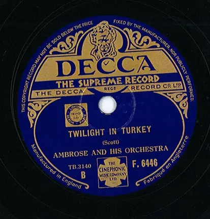 Ambrose & His Orchestra - Swing Patrol / Twilight In Turkey