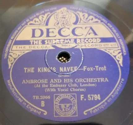 Ambrose & His Orchestra - (Take Me Back To My) Boots And Saddle / The King's Navee